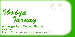 ibolya tarnay business card